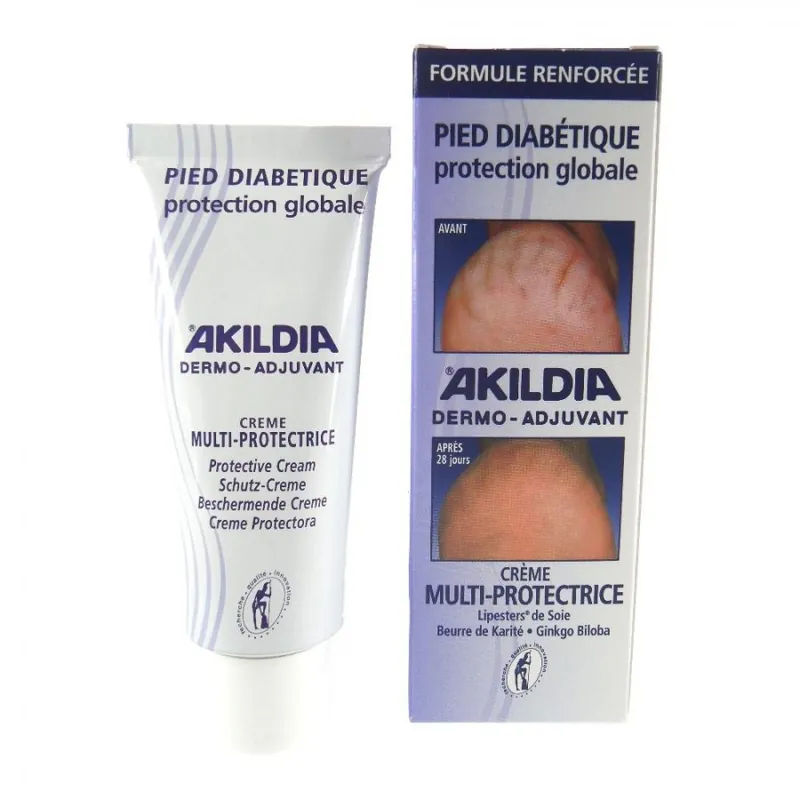 Akildia Crema Multi Protettiva Piede Diabetico 75ml - Trattamento idratante, protettivo e anti-callosità per il piede diabetico Super Prezzo