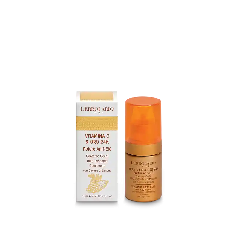 L'Erbolario Vitamina C & Oro 24K Contorno Occhi anti-age per borse e occhiaie 15 ml Premium