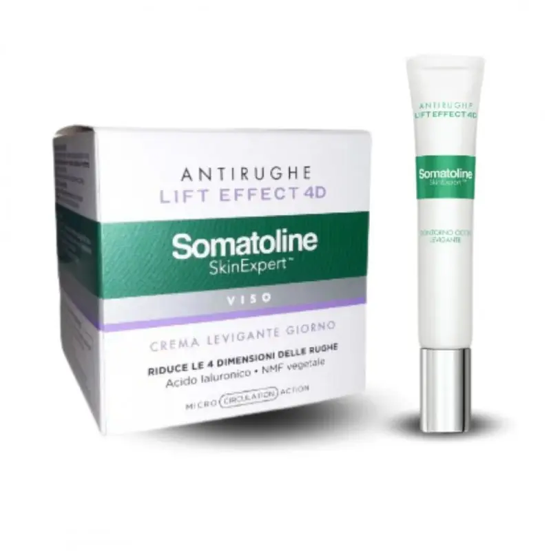 Promozione Esclusiva Somatoline Kit Antirughe Lift Effect 4d Crema Giorno 50ml + Contorno Occhi 15ml