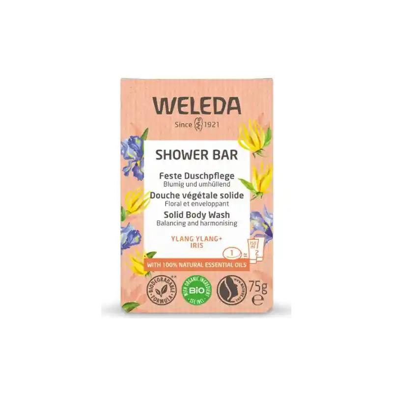 Weleda Shower Bar Saponetta Bagno Doccia Allo Ylang Ylang e Iris 75g Reso Gratuito