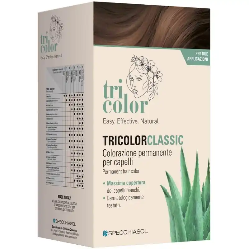 Compra Oggi Stesso Tricolor Classic 6,3 Nocciola colorazione permanente per capelli bianchi 2 applicazioni