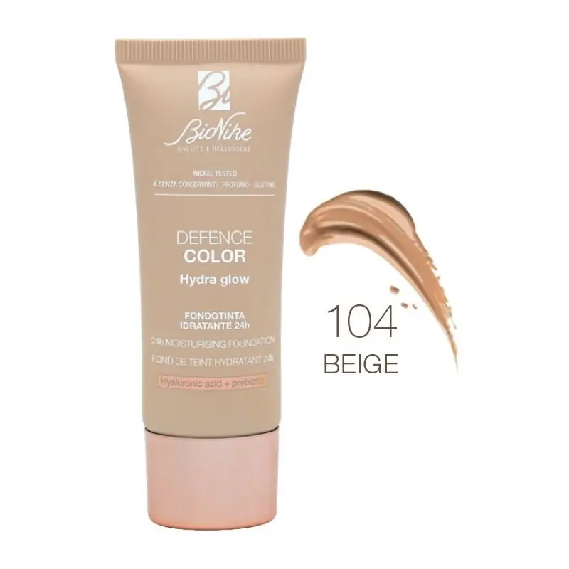 Di Marca Bionike Defence Color Hydra Glow Fondotinta Idratante Colore 104 Beige 30 ml