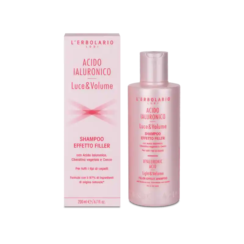 L'Erbolario Acido Ialuronico Luce&Volume Shampoo Effetto Filler per Volume e Idratazione 200 ml Lusso
