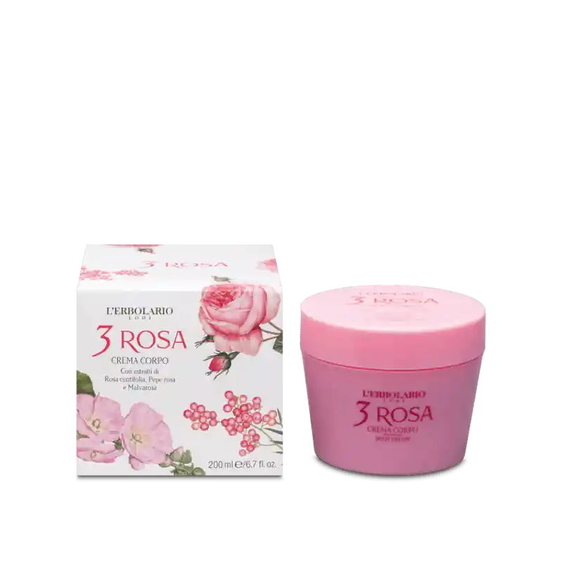 L'Erbolario 3 Rosa Crema Corpo idratante e tonificante per pelle morbida e profumata 200 ml Ultime Pezzi