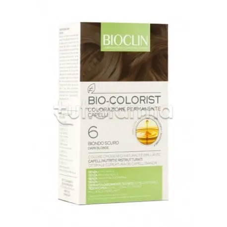 Offerta Speciale Bioclin Bio Colorist Tinta 6 Biondo Scuro per Colorazione Permanente Kit Completo