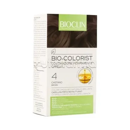 Promo Stagionale Bioclin Bio Colorist Tinta 4 Castano per Colorazione Permanente Kit Completo