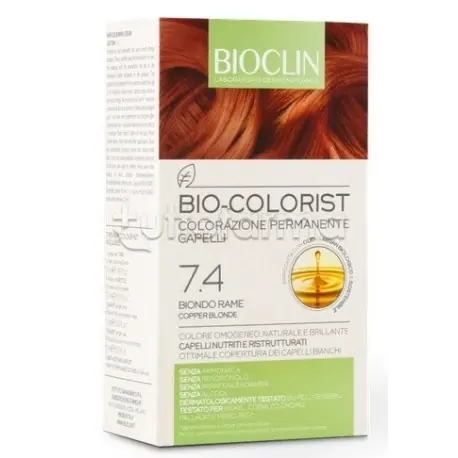 Spedizione Mondiale Bioclin Bio Colorist Tinta 7,4 Biondo Rame per Colorazione Permanente Kit