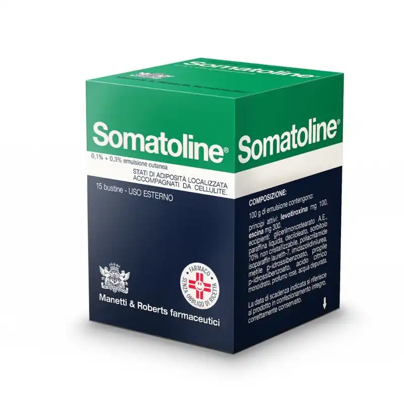 Somatoline Emulsione Trattamento Anticellulite 15 Bustine 0,1+ 0,3% Prezzo Conveniente