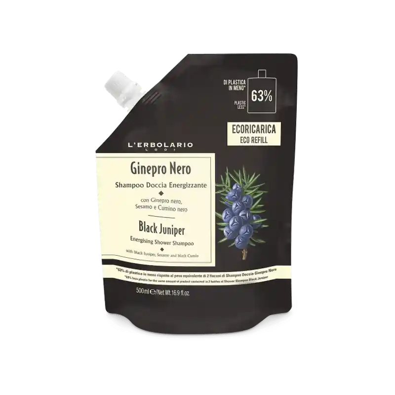 Scelto Dai Clienti L'Erbolario Ginepro Nero Shampoo Doccia Ricarica, detergente 2 in 1 corpo e capelli, ricarica 500ml