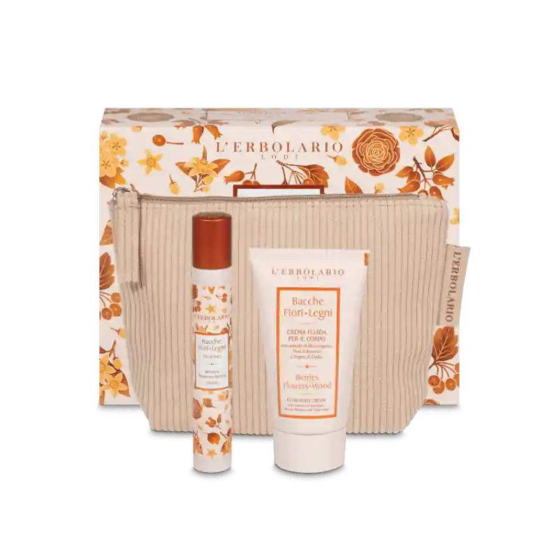 L’Erbolario Bacche Fiori Legni Beauty Pochette Fiori D'arancio per Idratazione e Profumazione 15ml+75ml Promozione