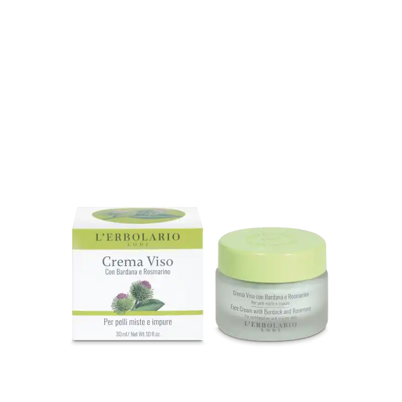 L'Erbolario Crema Viso per Pelli Miste e Impure, riequilibrante e opacizzante, barattolo da 30 ml Ultime Pezzi