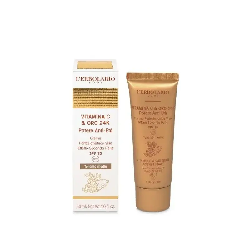 L'Erbolario Crema Perfezionatrice Viso Vitamina C e Oro 24K Uniformante Antiage Tubetto 50 ml Compra Online
