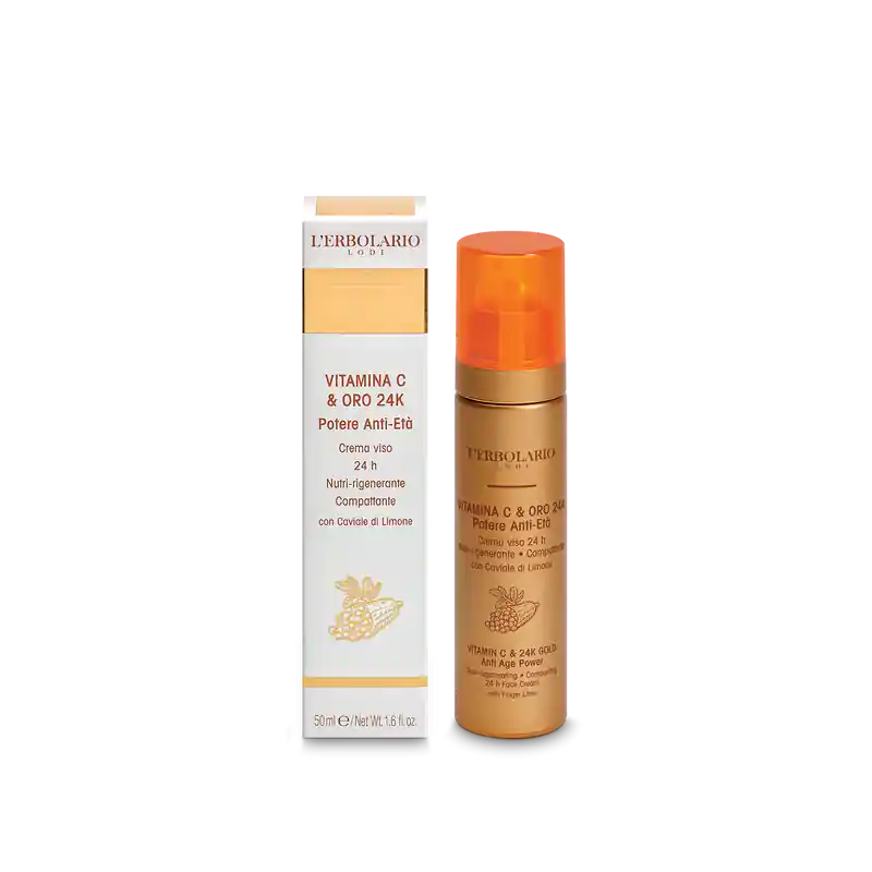 Prezzo Conveniente L'Erbolario Vitamina C & Oro 24K Crema Viso, antiossidante e levigante, vaso 50 ml