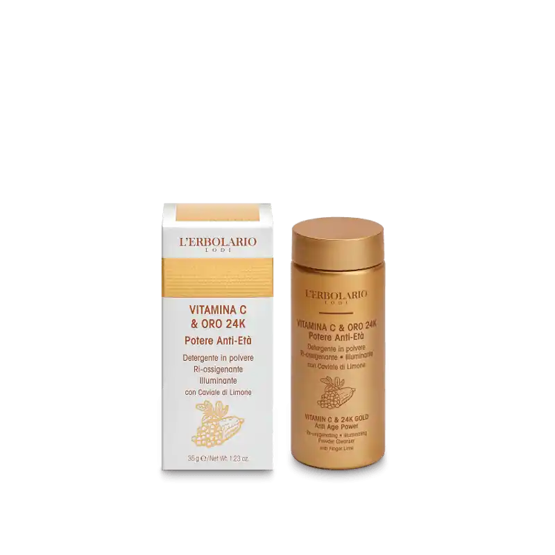 Ultime Pezzi L'Erbolario Vitamina C & Oro 24K Detergente Viso Illuminante e Levigante 35g