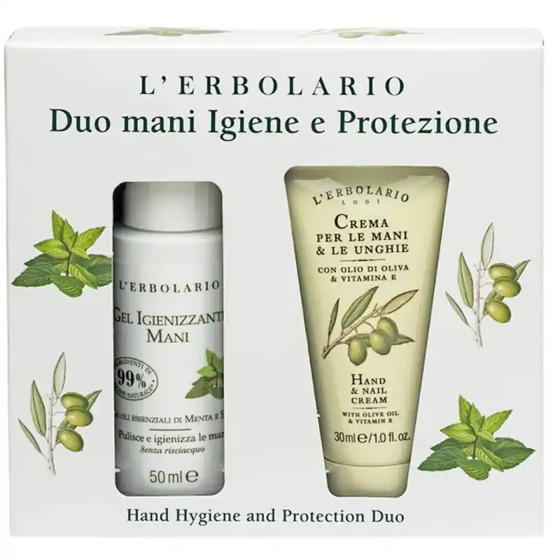 Compra Oggi Stesso L'Erbolario Gel Igienizzante Mani 50ml e Crema Nutriente Mani e Unghie 30ml