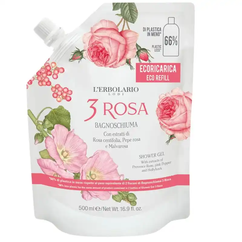 Compra Oggi Stesso L'Erbolario Ecoricarica 3 Rosa Bagnoschiuma per il Corpo 500ml