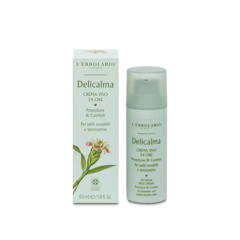 Quantità Limitata L'Erbolario Delicalma Crema Viso 24 Ore per Pelle Sensibile e Lenitiva 50ml