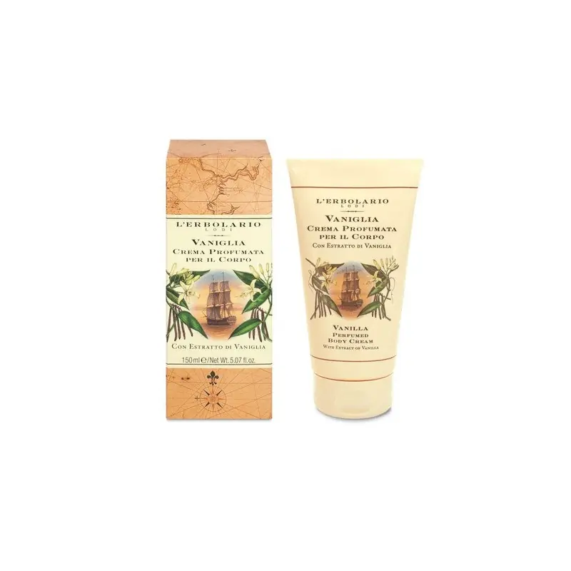 L'Erbolario Vaniglia Crema Corpo Idratante e Nutriente per Pelle Morbida 150ml In Voga