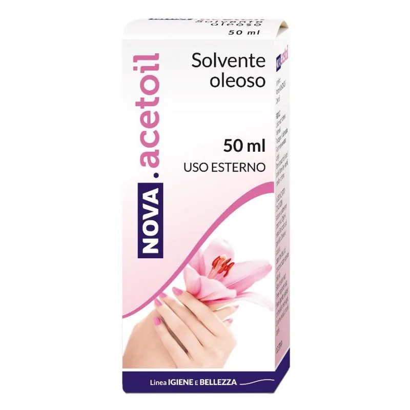 Nova Acetoli Solvente Oleoso 50ml - Rimuovi lo Smalto Senza Aggredire le Unghie Ordine In Blocco