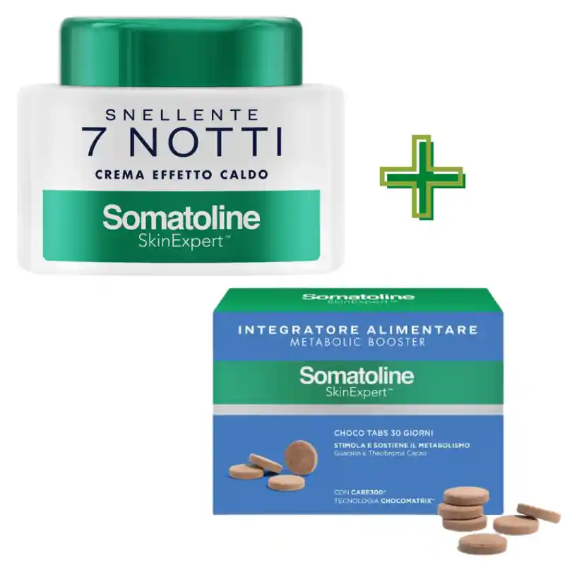 Prezzo Basso Somatoline Snellente 7 Notti Effetto Caldo 400ml + Metabolic Booster 30 Compresse - bundle