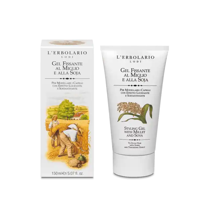 L'Erbolario Gel Fissante Capelli Al Miglio E Soja per Styling Naturale 150 ml Edizione Limitata