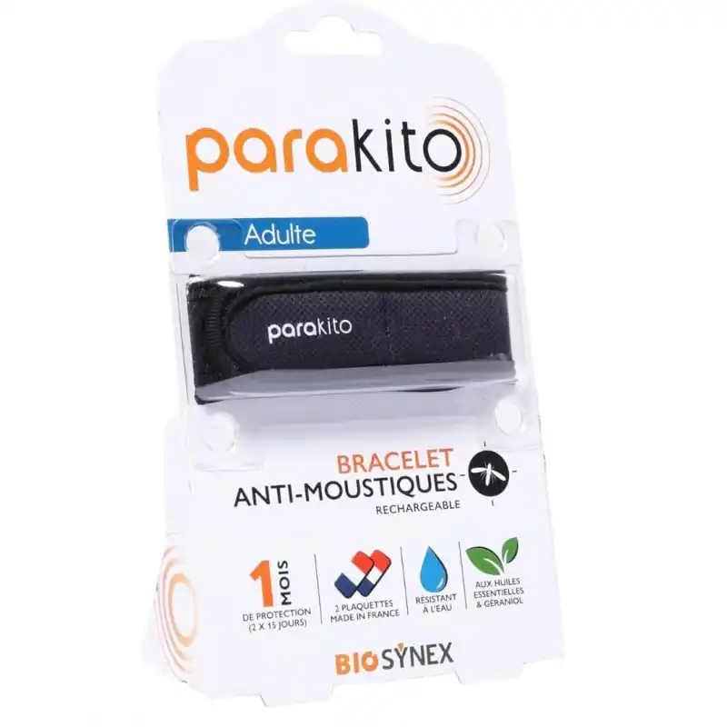 Parakito Bracciale Antizanzare Nero Adulto 1 Pezzo Consegna Rapida