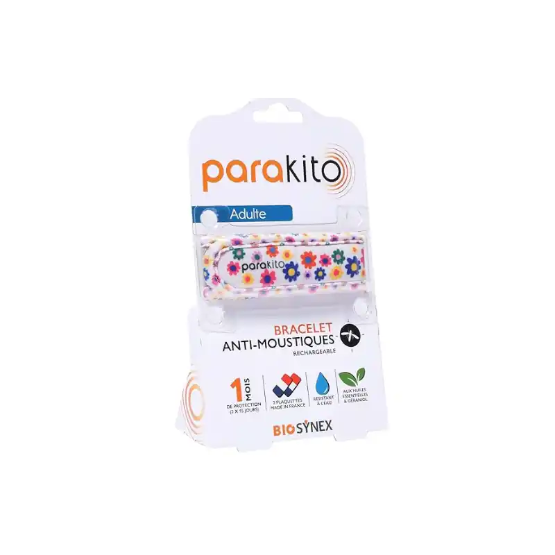 Nuova Collezione Parakito Bracciale Antizanzare Fun Fiori Adulto 1 Pezzo
