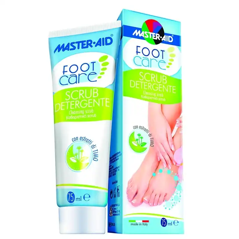 Master-Aid Foot Care Detergente Scrub per Piedi per Esfoliazione 75 ml Certificato