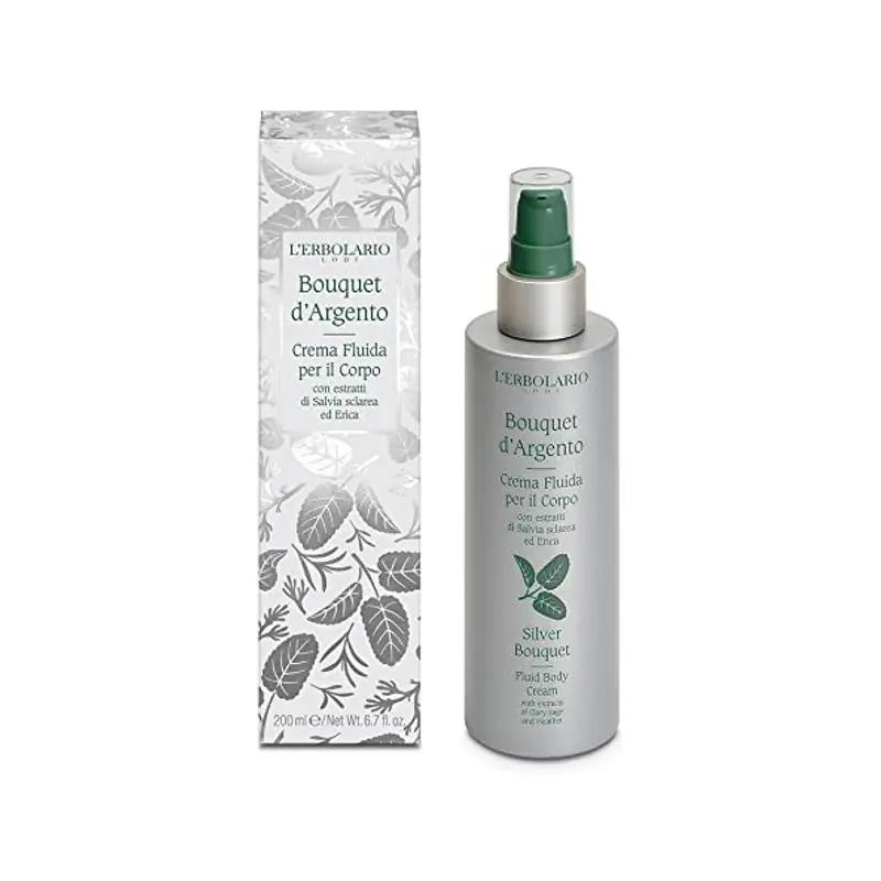 L'Erbolario Bouquet d'Argento Crema Fluida tonificante e nutriente corpo 200 ml Prezzo Di Fabbrica