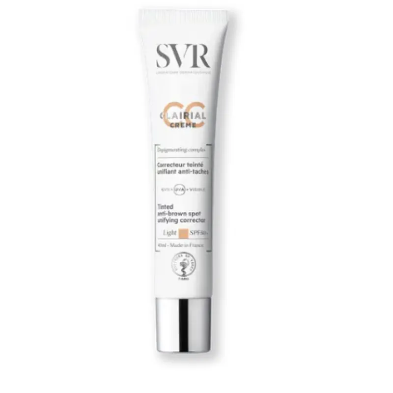 Bestseller SVR Clairial CC Cream SPF50+ Light 40ml - Correttore Colorato Alta Protezione