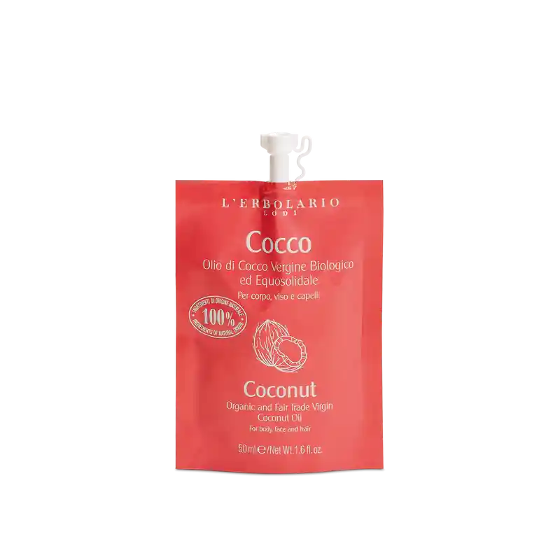 L'Erbolario Cocco Olio Corpo Viso Capelli, nutriente multifunzione per pelle e capelli, 50 ml Quantità Limitata