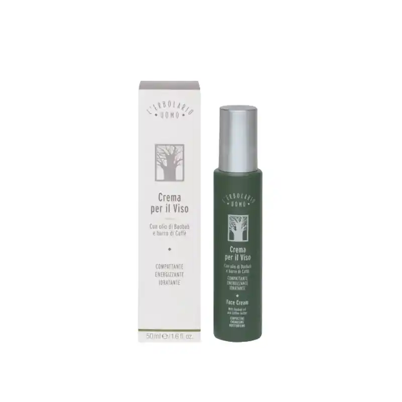 L’Erbolario Uomo Viso Crema energizzante e idratante per pelle maschile 50 ml Spedizione Mondiale