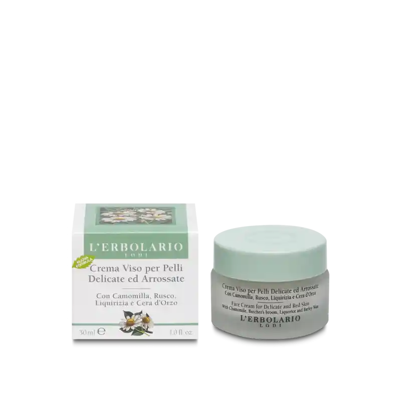 L’Erbolario Crema Viso Per Pelli Delicate per Pelli Sensibili e Arrossate Tubo da 30 ml Lusso