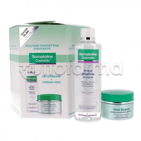 Somatoline Cofanetto Vital Beauty Crema Protettiva Giorno + Acqua Micellare Idratante Soddisfatti O Rimborsati