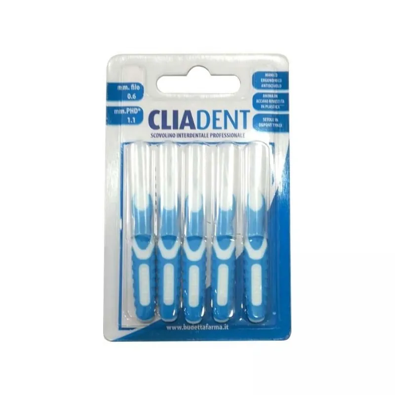 Cliadent - Scovolino Interdentale Filo 0.6mm PHD1.1mm 5 scovolini Popolare
