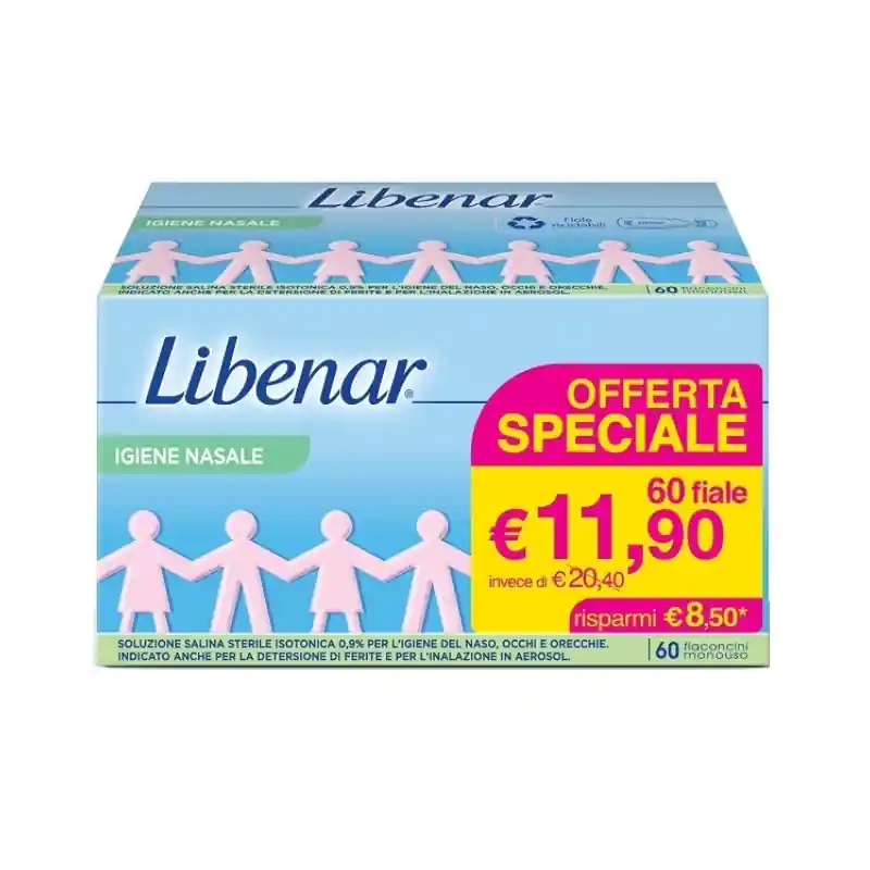 Compra Online Libenar Igiene Nasale Soluzione Fisiologica 60 Flaconcini