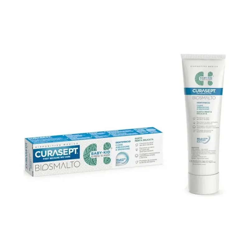 Curasept Biosmalto Dentifricio Baby Kid Menta per Prevenzione Carie 50ml Acquista Ora