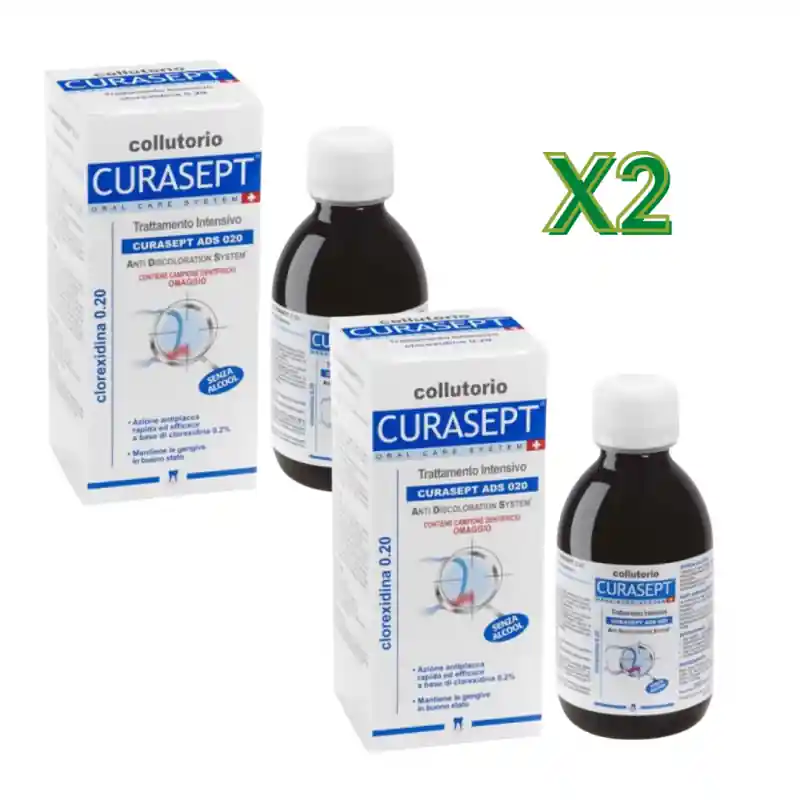 Curasept ADS Collutorio 0,20% Ads+ Dna Trattamento Intensivo 200ml - 2 Confezioni Spedizione Espresso