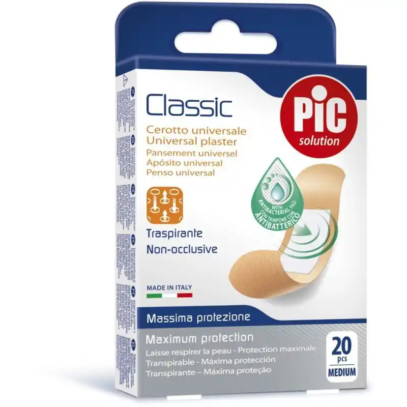 Pic Cerotti Classic Antibatterici per Ferite 20 Pezzi Ultime Pezzi
