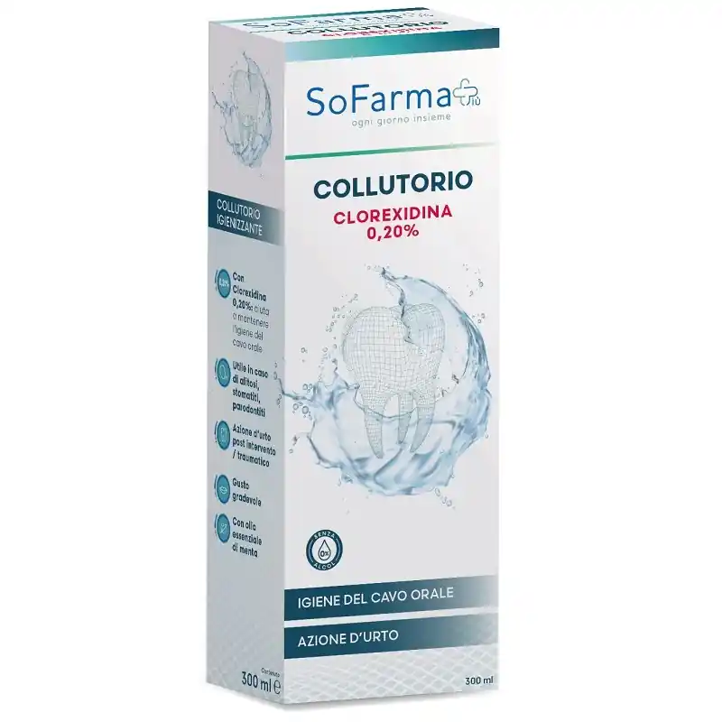 SoFarma Collutorio Clorexidina 0,20 per Igiene Orale 200ml Occasione Imperdibile