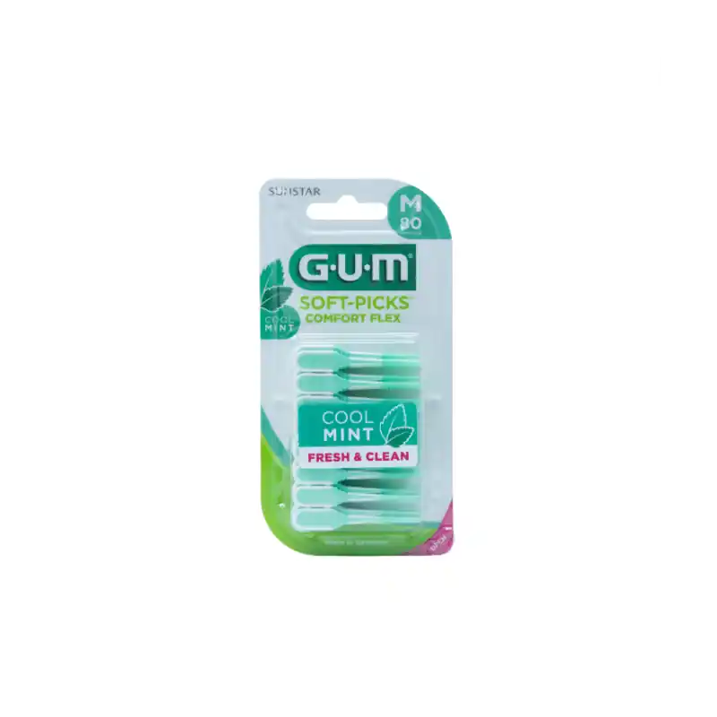 Prezzo Basso Gum Soft Picks Comfort Flex Cool Mint Scovolino Gomma Regular 80 Pezzi