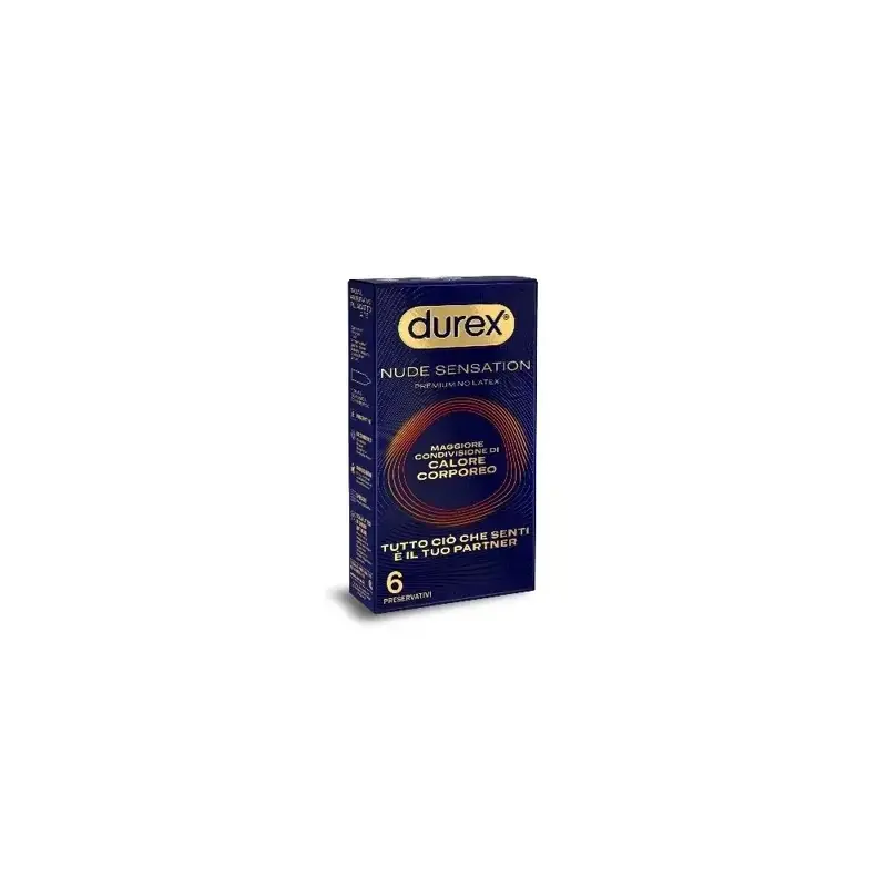 Durex Nude Sensation Preservativi No-Latex in Nitrile Ultra Sottili 6 Pezzi Prezzo Scontato