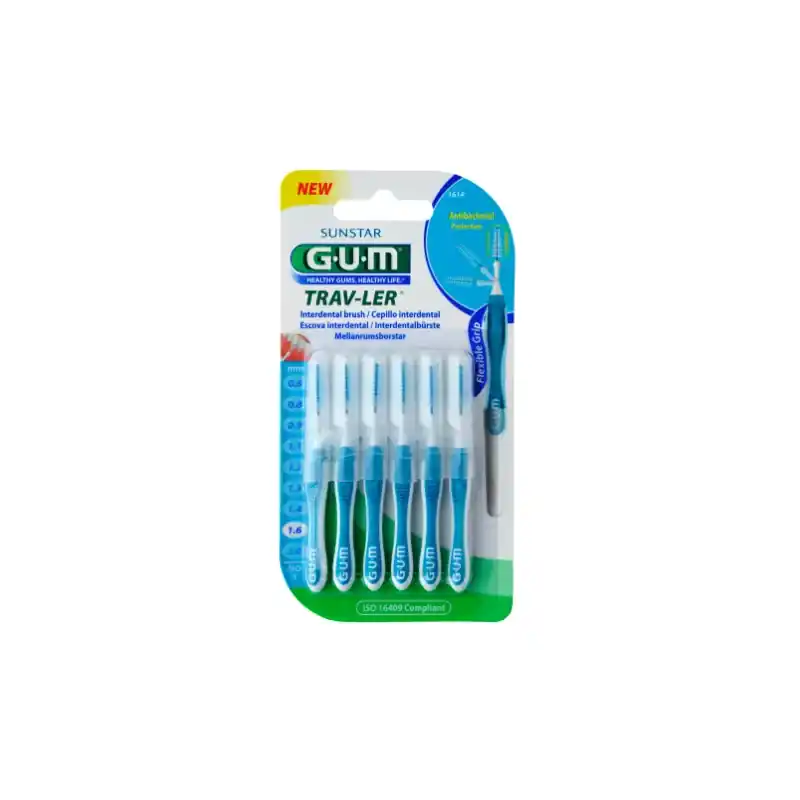 Pagamento Sicuro Gum Trav-ler Scovolini Pro 1,6 mm per Placca 6 pezzi
