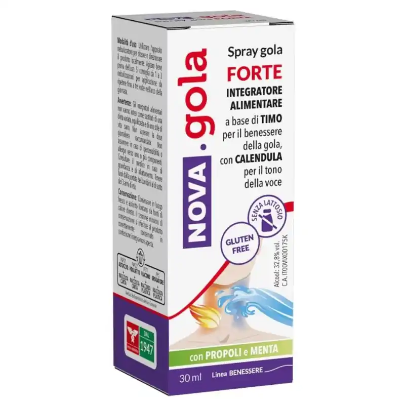 Non Perdere Nova Gola Spray Forte Integratore per Tosse Secca e Irritazione 30 ml