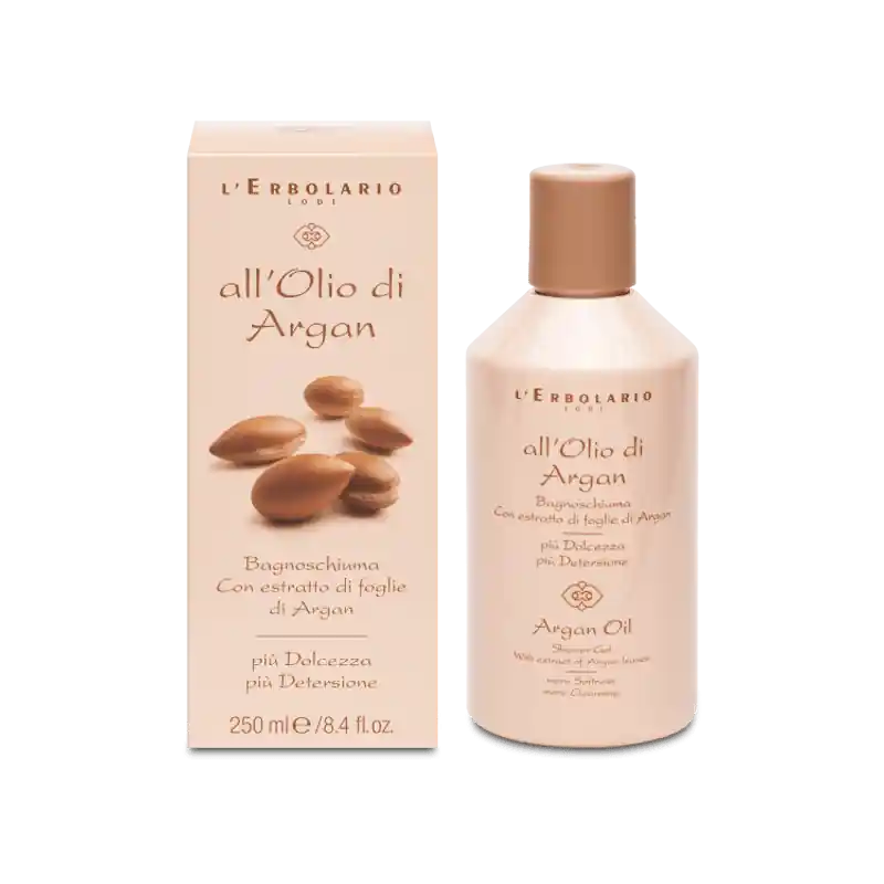 L'Erbolario Olio di Argan Bagnoschiuma detergente delicato per pelle secca e sensibile 250 ml Artigianale