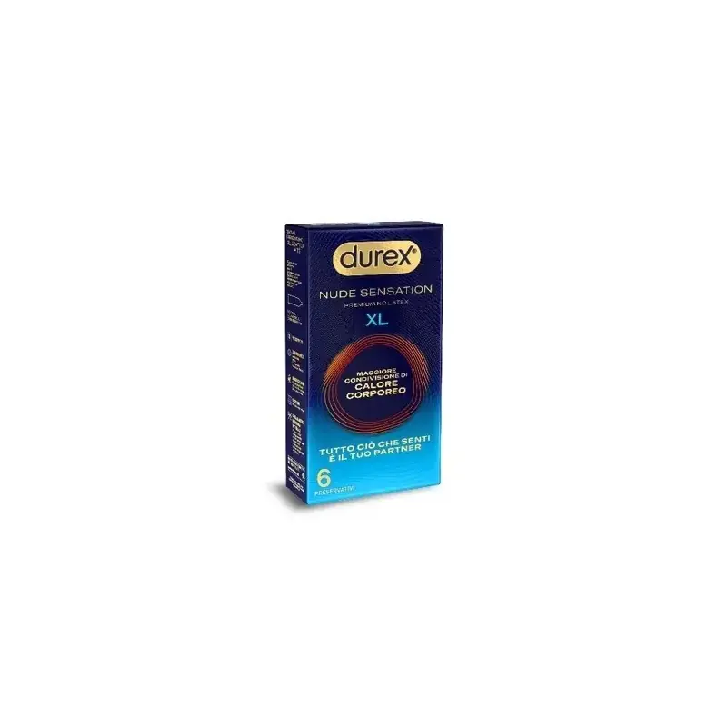 Durex Nude Sensation XL Preservativi No-Latex Taglia Extra Large 6 Pezzi Occasione Imperdibile