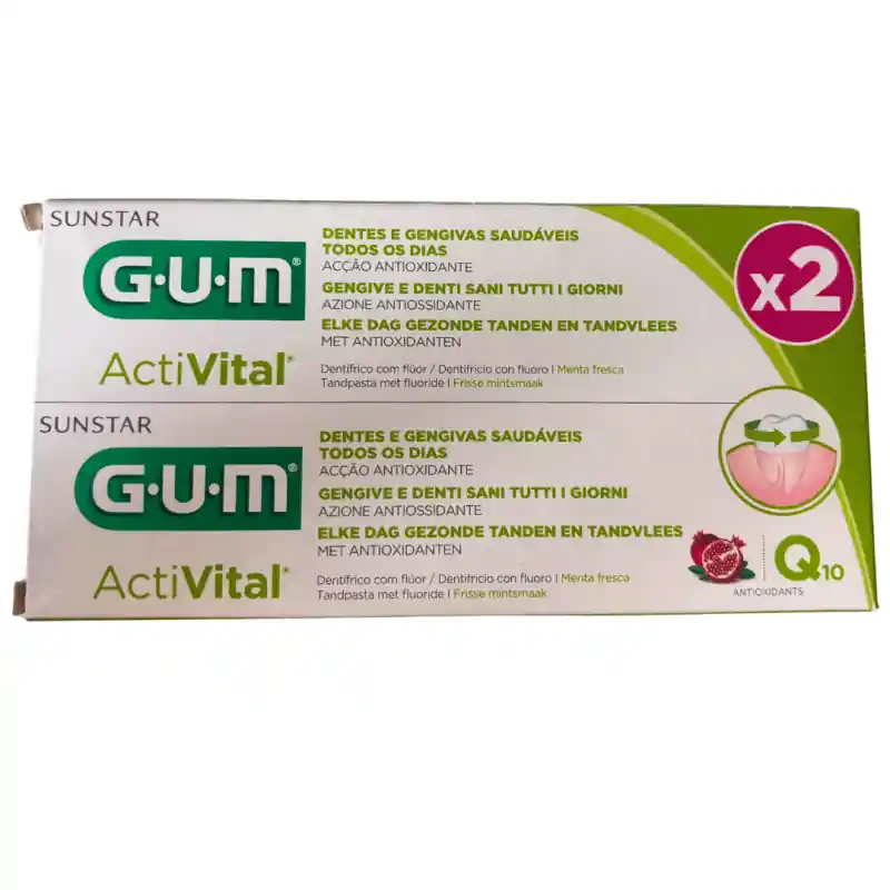 Ultime Pezzi Gum Activital Dentifricio Gel Duo Azione Antiossidante 2 x 75ml