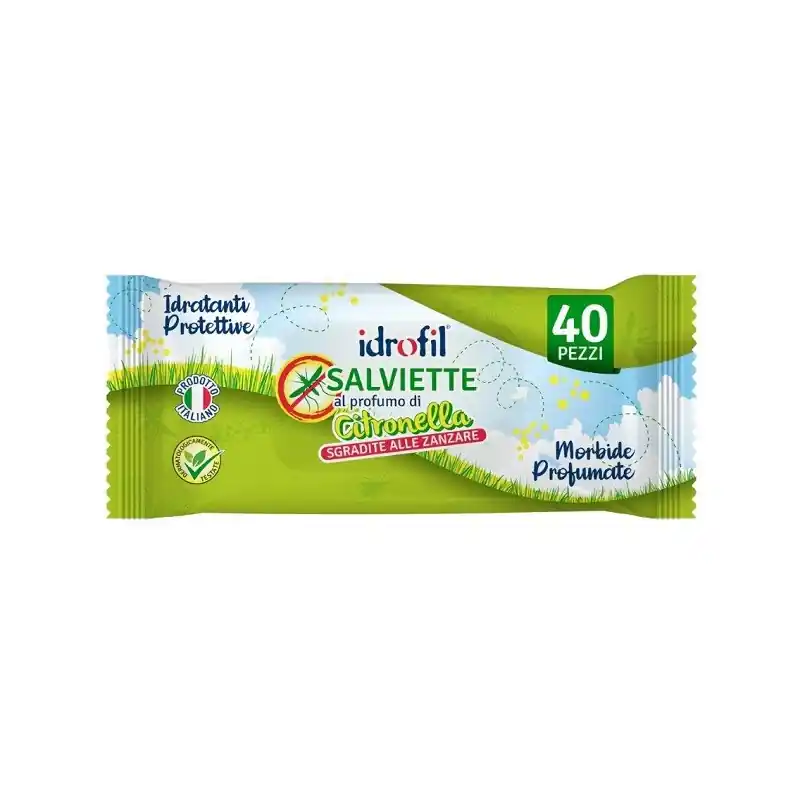 Scelto Dai Clienti Idrofil Salviettine Citronella per Pulizia 40 Pezzi