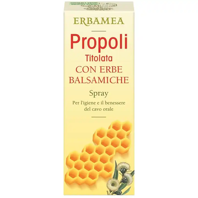 Migliore Qualità Propoli Titolata Spray Erbe Balsamiche per Igiene Orale 20ml