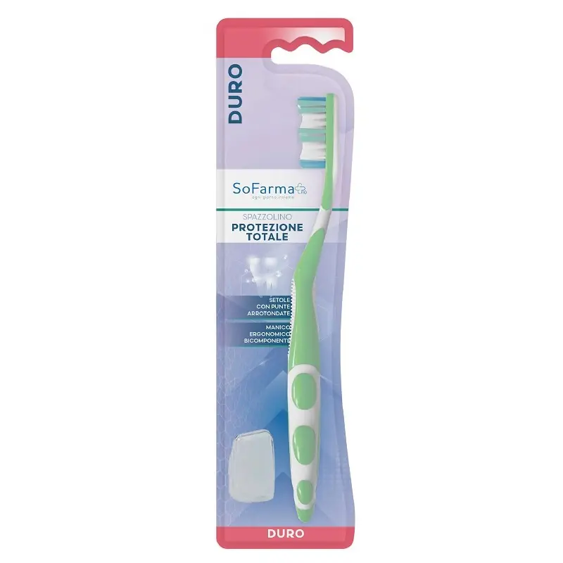 Subito Disponibile Spazzolino Total Protection Setole Dure Sofarmapiù per Pulizia Profonda Formato Singolo